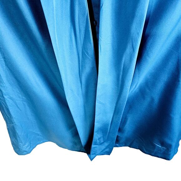 T.C. Prescott Women's 14 Layered Button Up Blouse Solid Blue Elevated Basic - Picture 4 of 8